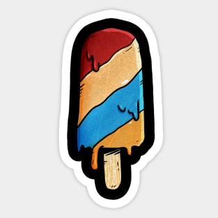 Summer Vibes with  cool Popsicle Sticker